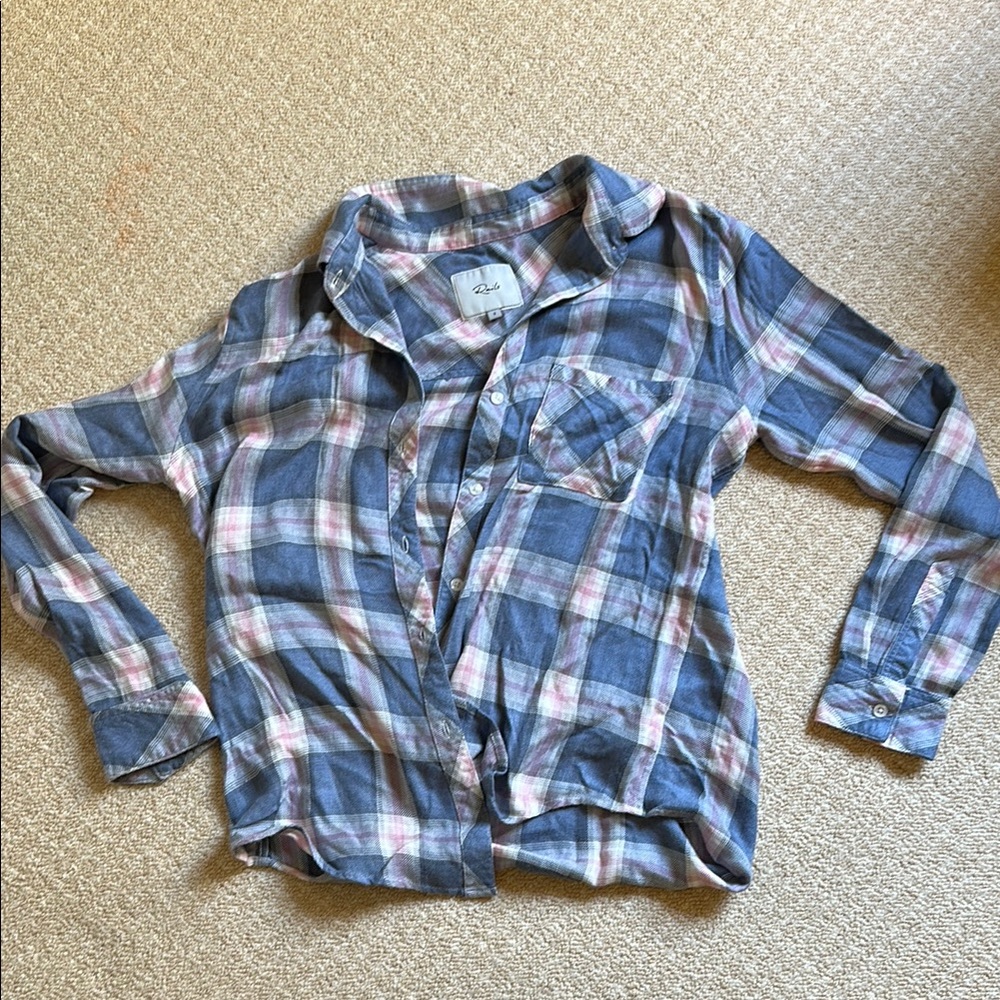 Rails Pink and Blue Flannel